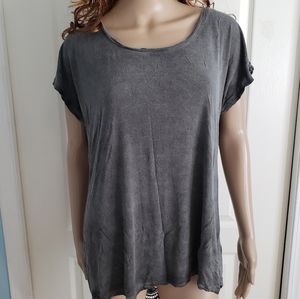 Cap Sleeve Crocheted Top XL Boho  T-shirt